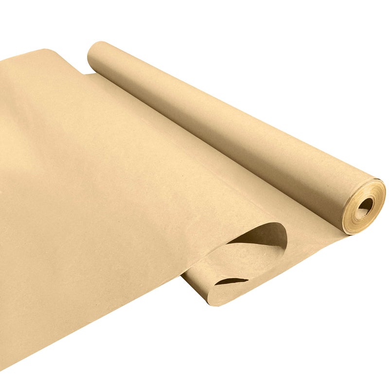 Creative Paper Co Made in USA Kraft Paper Jumbo Roll 30" x 1200" (100ft) Ideal for Gift Wrapping, Art, Craft, Postal, Packing, Shipping, Floor Protection, Dunnage, Parcel, Table Runner, 100% Recycled Material - Image 1